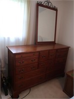 Vintage Keller Dresser w/Mirror-14 drawers