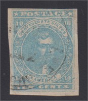 CSA Stamps #2 Used on with small thins, CV $180