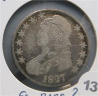 1827 Capped Bust Half, Square Base 2.
