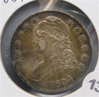 1834 Capped Bust Half, Large Date and Letters.