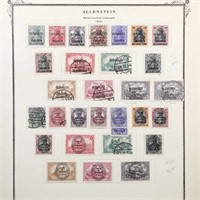 Allenstein Stamps Used and Mint Hinged collection