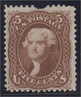 US Stamp #105 Mint No Gum with faults CV $1150