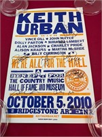 AUTOGRAPHED KEITH URBAN CONCERT ADVERTISING