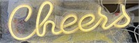 LED Light Up Neon Cheers Sign, Warm White