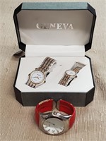 3 Geneva Watches & 1 Seiko Sportsmatic Deluxe