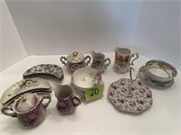 Lefton China mixed group with cup and saucer
