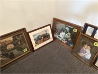 4 assorted framed pictures