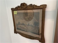 Ornate framed vintage picture