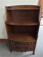 Small 3 shelf unit with 2 drawers