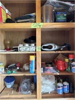 Many items in cabinet all to go clean out