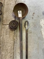 Large Cast Iron Ladle & Spoon