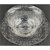 ABP CG Rock Crystal Engraved Finger Bowl And Unde