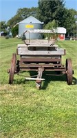 Home built buck wagon, steel running gear, iron