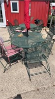 Expanded metal patio furniture four rocking