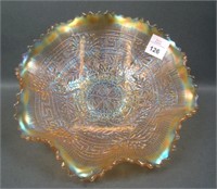 N'Wood Pastel Honey Amber Embroidered Mums Bowl
