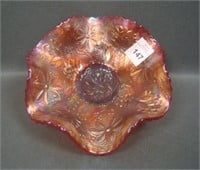 Fenton Red Waterlily Ftd Ruffled Sauce