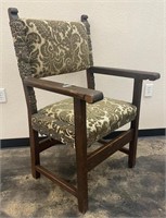 PERUVIAN 18 CENTRY RANCH CHAIR HAND CARVED