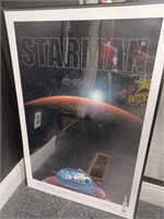 Starman framed poster: approx 3ft x 24 inches