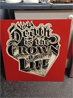 Death is the crown of life sign: handpainted 22