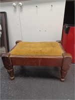 Antique Wooden footstool: approx 18 long x 13