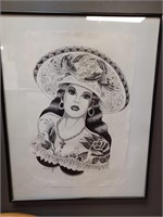 Good Time Charlie sexy tattooed woman framed