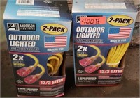 2-- 2 Pack Lighted 50 Ft Extension Cords