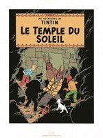 Tintin. Sérigraphie Le temple du soleil