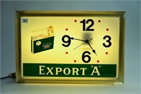 EXPORT "A" LIGHTED WALL CLOCK