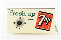 7UP "FRESH UP" LIGHTED WALL CLOCK