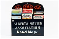 ALBERTA MOTOR ASSOCIATION METAL ROAD MAP HOLDER