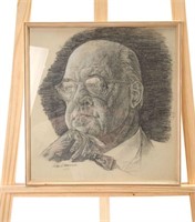MIKE CARMICHAEL 1955 Orig. Drawing Portrait of Man