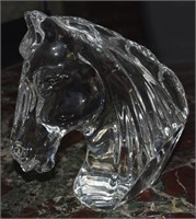 Waterford Crystal Horse Head Paperweight 5.25"