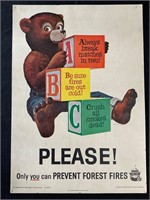 1960’s Prevent Forest Fires Poster
