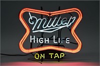 MILLER HIGH LIFE THREE COLOUR NEON SIGN