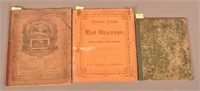 2 19th c School Atlases + 1873 Map Drawing