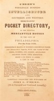 1839 Philadelphia Pocket Directory