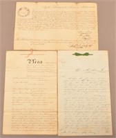 1842 Letter Mexican Schooners + 2 Others