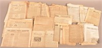 Large Lot of Various 19th c Newspapers
