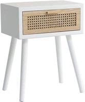 AWASEN White Nightstand with Drawer