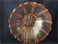 2  Hocking Glass " Oyster & Pearl" Serving Bowl