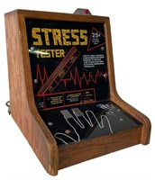 CUSTOM MADE SOLID OAK TEST YOUR STRESS VENDING