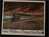 1980’s Currier & Ives Wildfire of the Past Poster