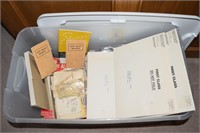 Stamp Collection in Tote w/ Mint Blocks, Books+