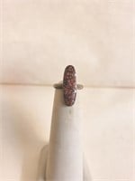 Handmade Sterling Silver Coral Ring - Size: 5