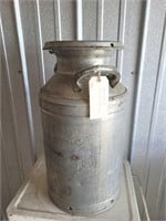 Vintage Milk Can With Lid - 24" x 13"