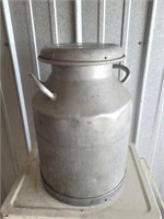 Vintage Milk Can With Lid - 19" x 13.5"