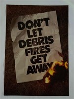 1970’s Don’ Let Debris Fires Get Away Poster