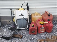 Backpack Sprayer, Fuel Cans, Hitch