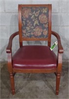 Louis Style Floral Tapestry Arm Chair (39" Tall)