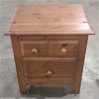 Wooden 2-Drawer Side Table 22"x18"